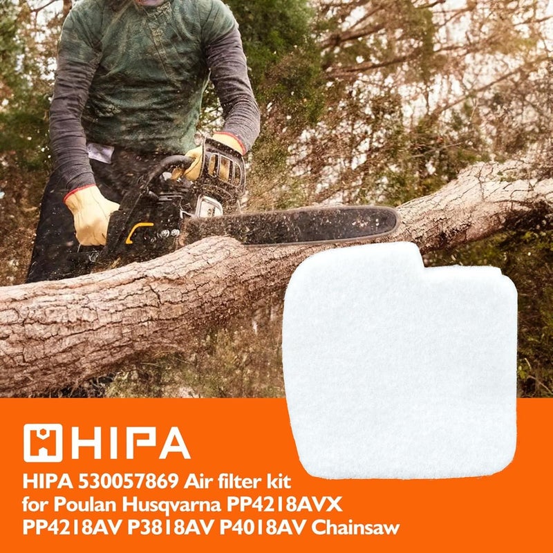 Hipa PR4218 530057869 Air Filter Kit for Poulan 42cc PP4218AVX PP3516AVX 4218A 4218AVX P3818AV P4018AV PP3816AV PP4218AV Poulan Pro 42cc Chainsaw with Fuel Line Fuel Filter Spark Plug Primer Bulb - Image 2